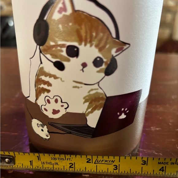 Funkrin Cute Cat Design White Water Bottle - Picture 5 of 6